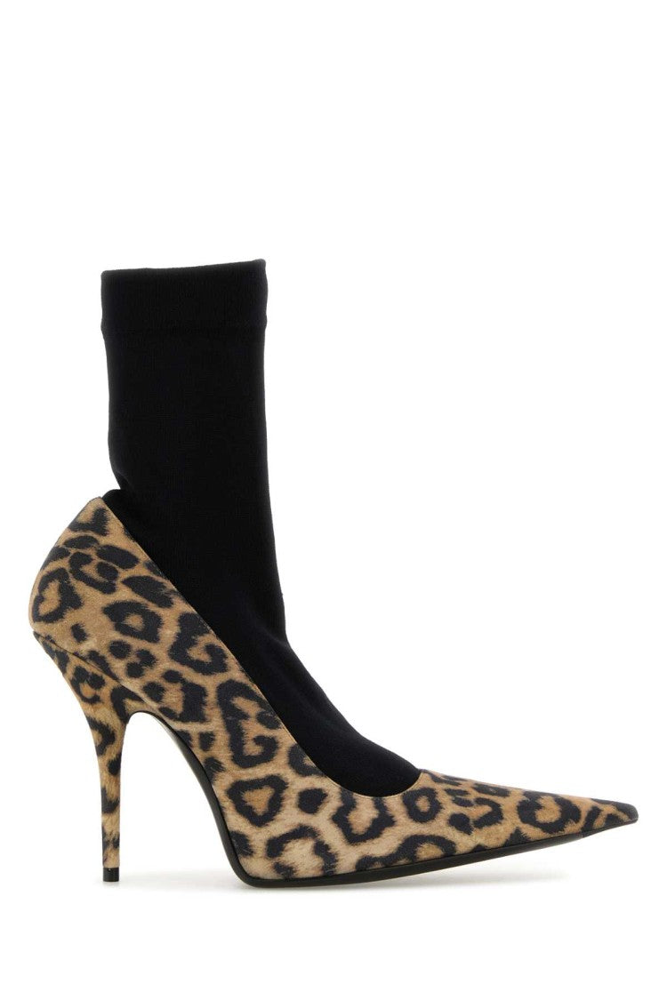 Balenciaga Printed Suede Avenue Sock Pumps