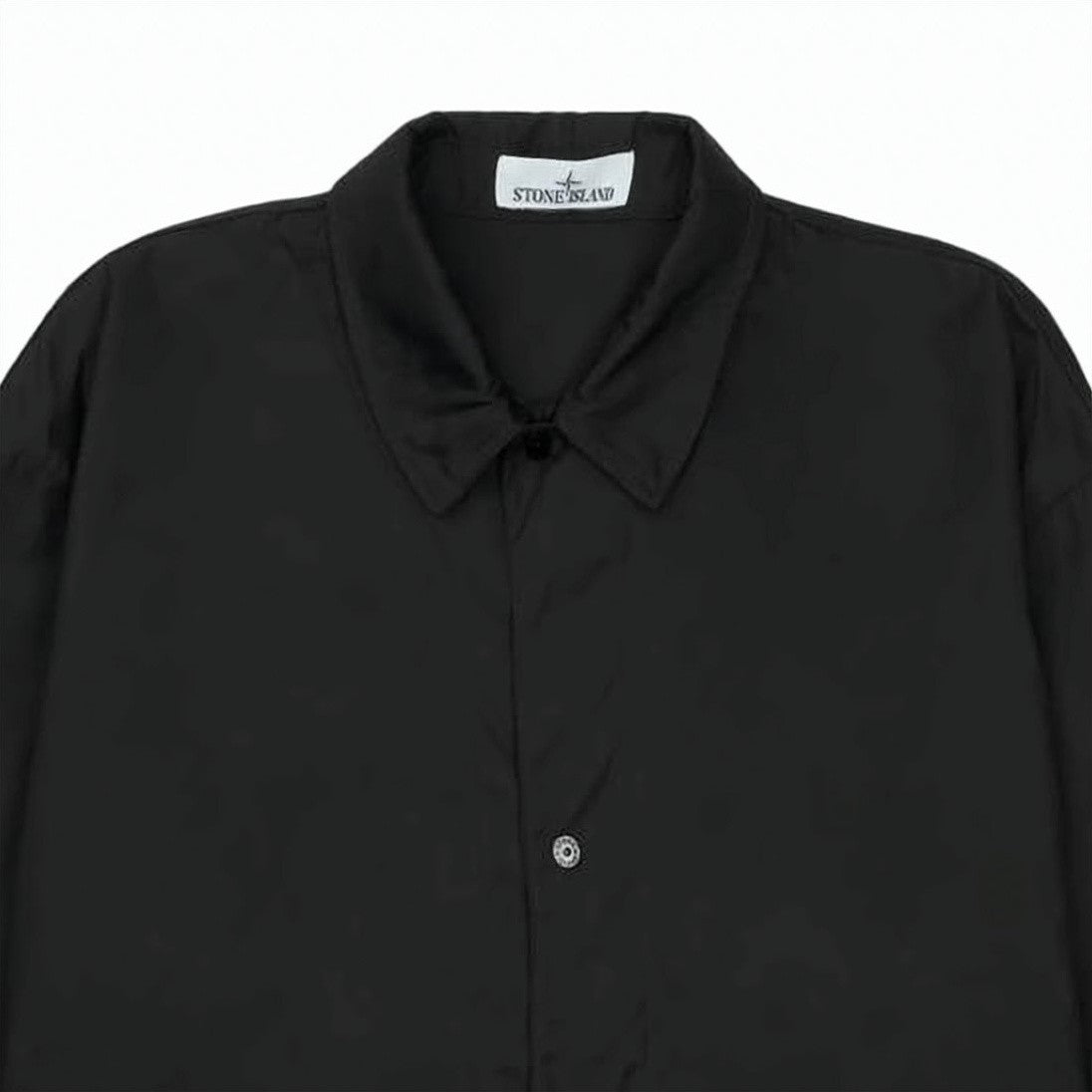 Stone Island Long-Sleeve Black Cotton Shirt