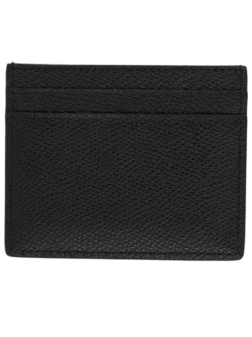 Valentino Garavani Vlogo Signature Textured Calf Leather Card Holder