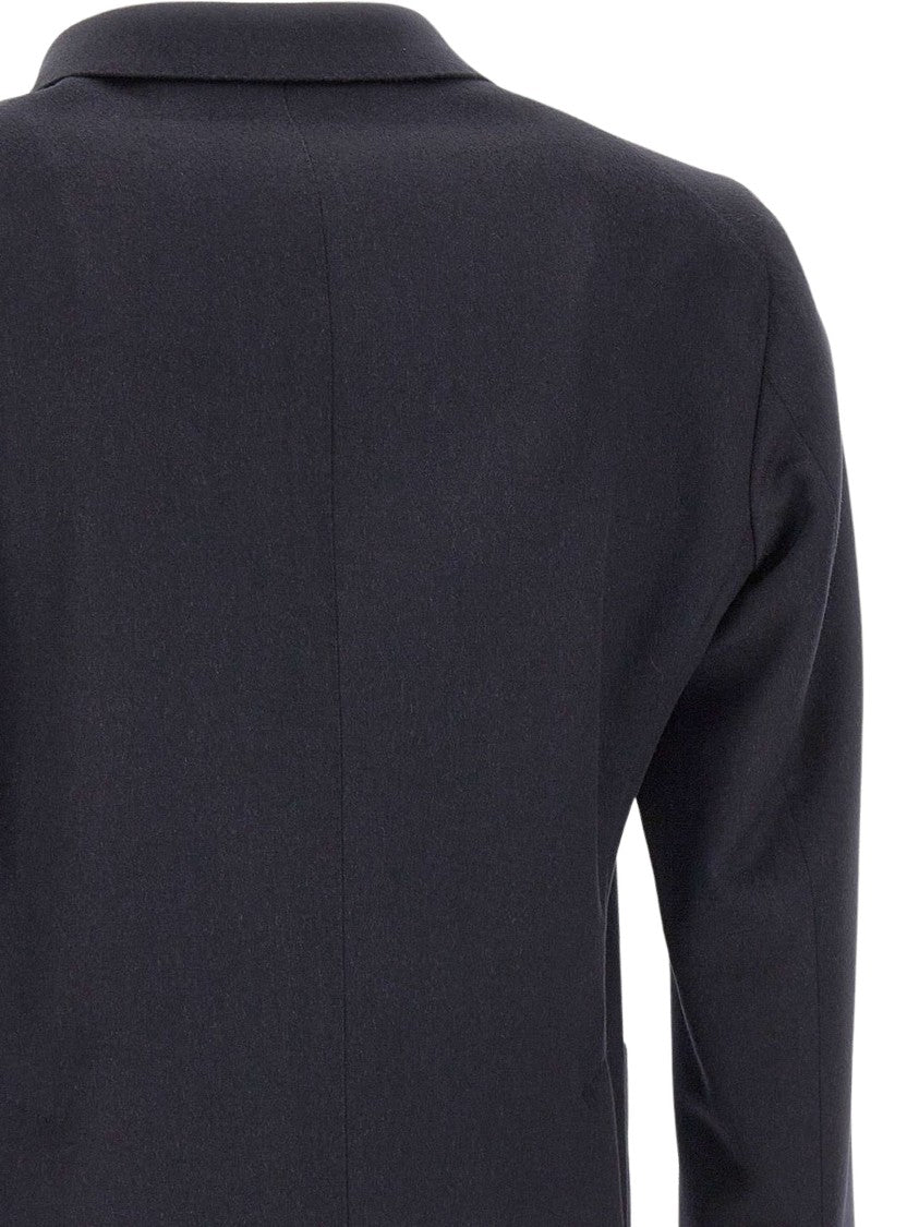 Tagliatore V-Neck Double Breasted Jacket With Wide Lapels And Structured Silhouette