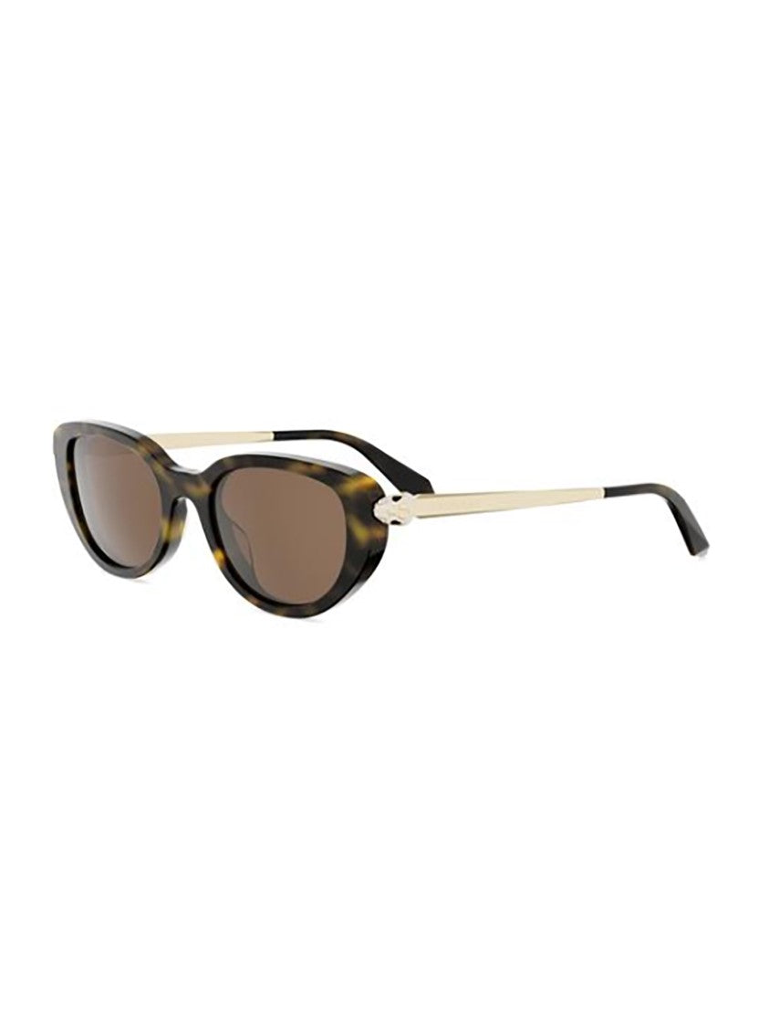 Bulgari Tortoiseshell Bv40067i Cat-Eye Gold Sunglasses