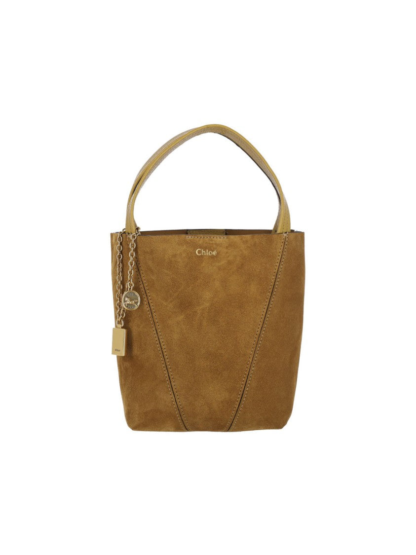 Chloé Spin Tote Bag Small – Brown Suede