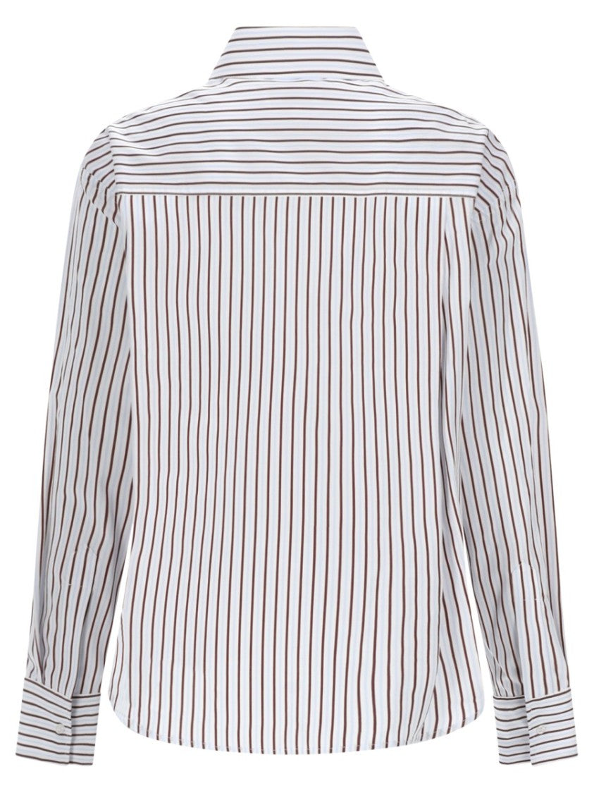 Loulou De Saison Maud Vertical Stripes Oversize Shirt
