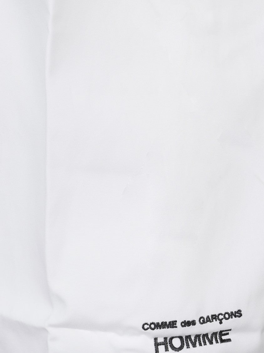 Comme Des Garçons Short-Sleeve White Casual Logo Shirt