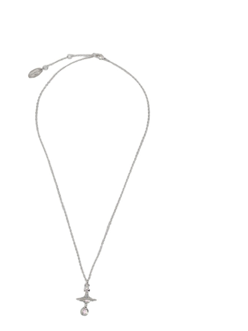 Vivienne Westwood Silver Orb Polished Brass Necklace