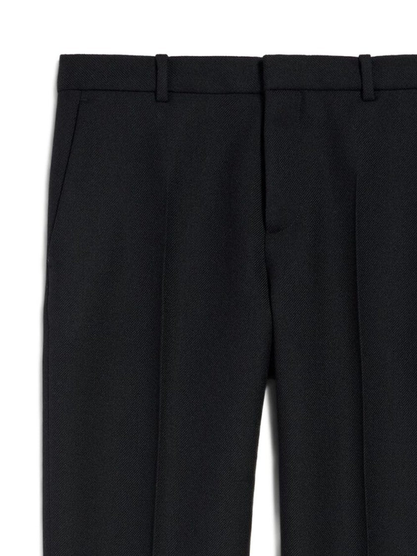 Balenciaga Black Slim Fit Wool Gabardine Pants