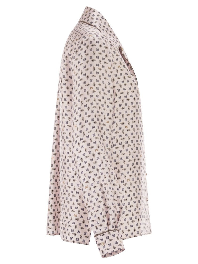 Max Mara Mxmdisco - Semi-Fitted Printed Silk Shirt