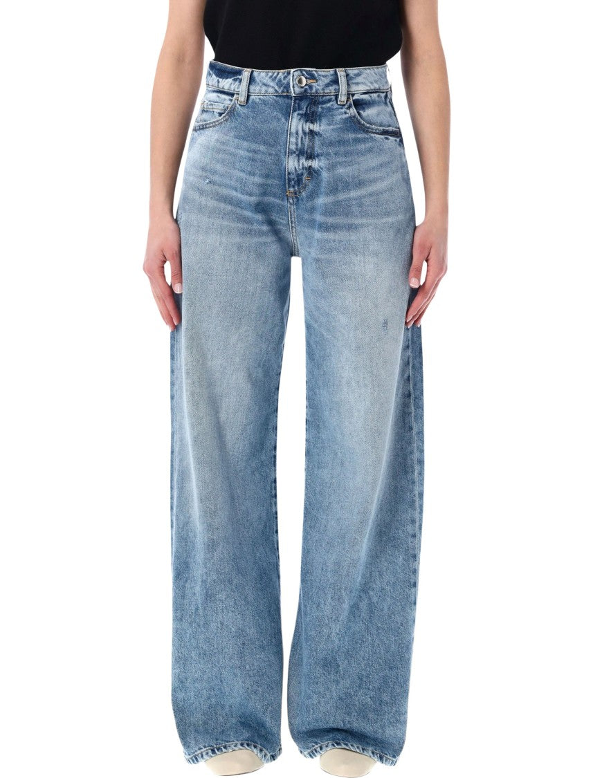 Icon Denim Debby Wide Leg Straight Cotton Jeans