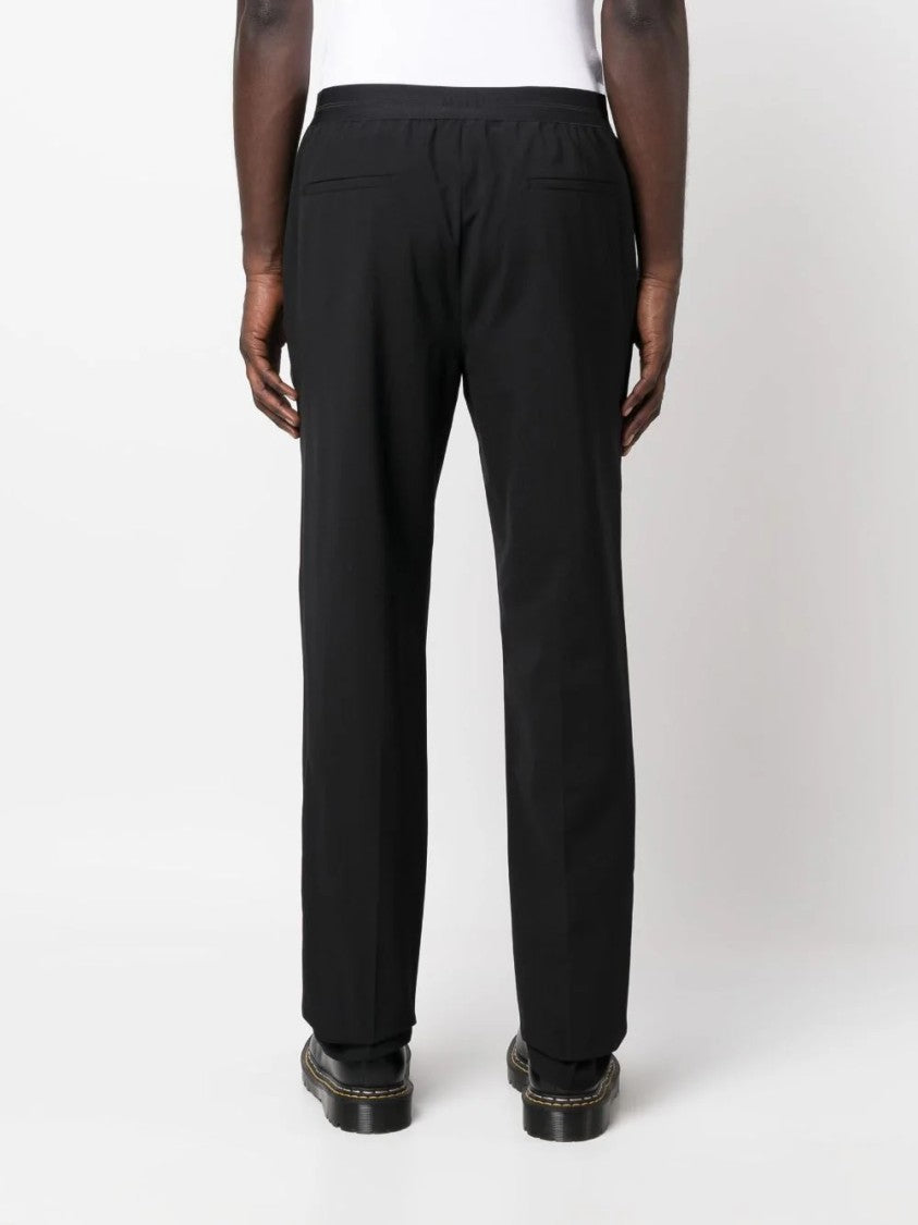 Msgm Slim Fit Trousers With Elasticated Waistband