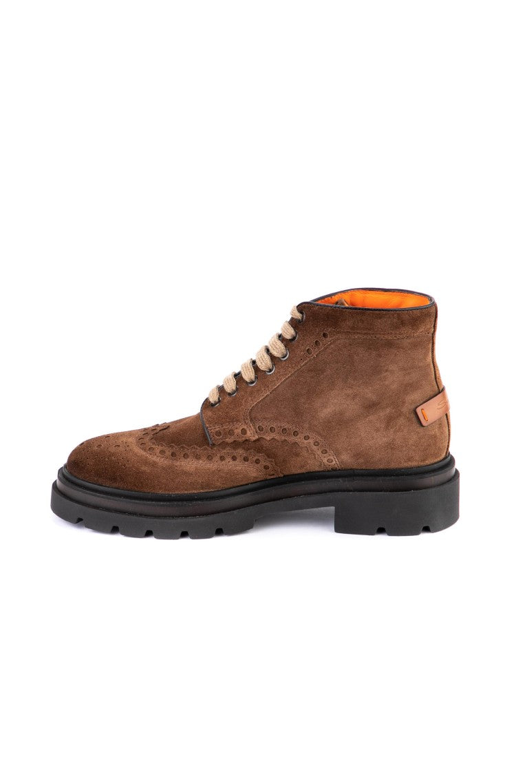 Santoni Breakout Suede Ankle Boots