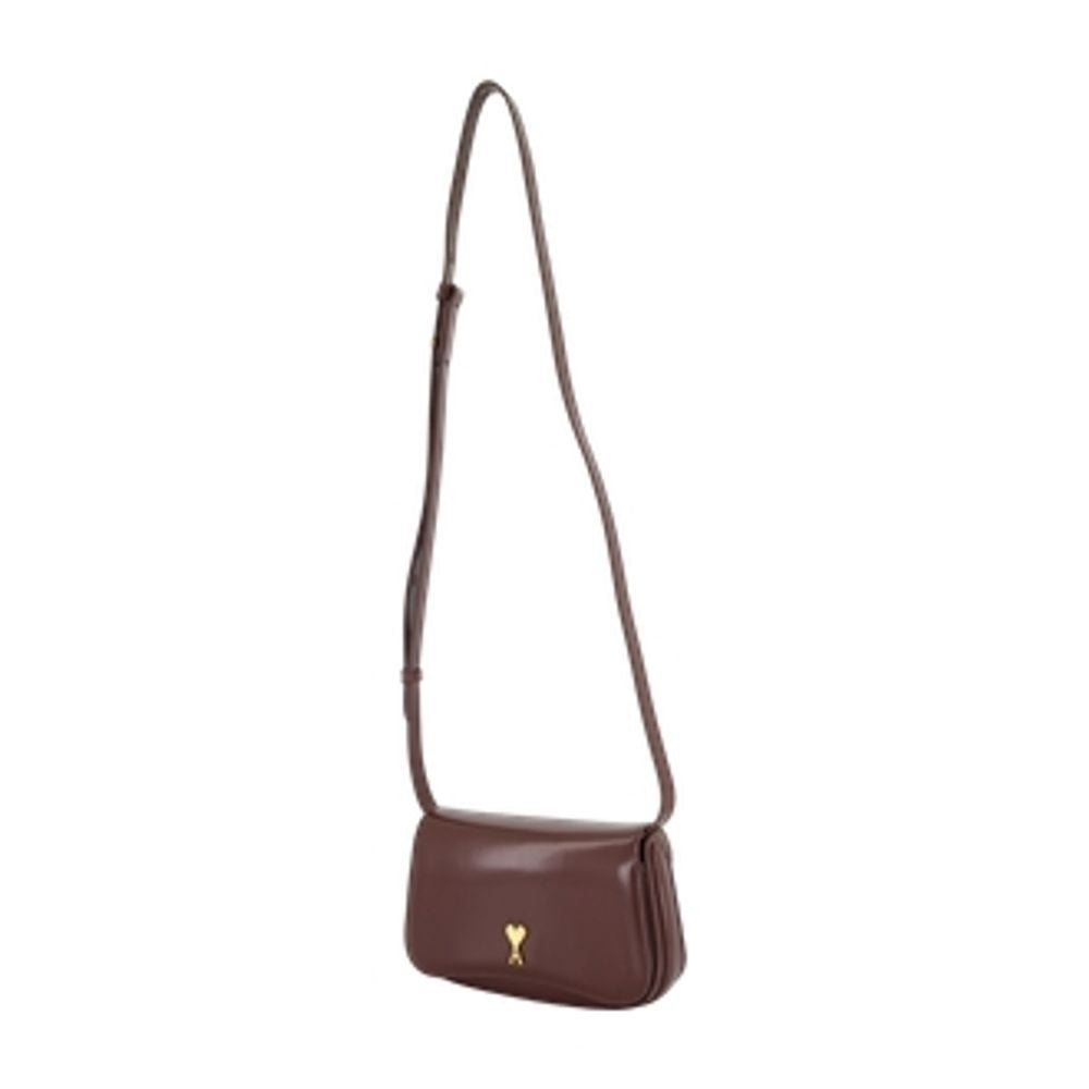 Ami Paris Paris Crossbody - Leather - Burgundy