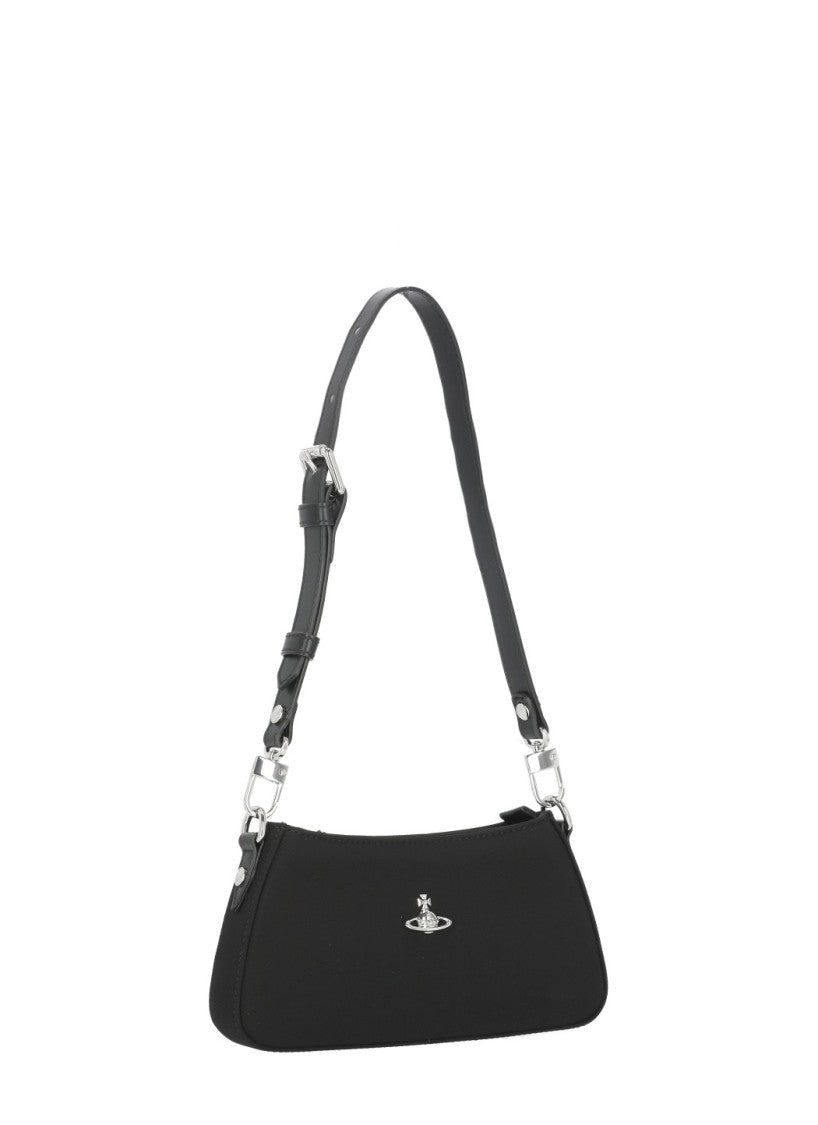 Vivienne Westwood Rectangular Minimalist Shoulder Bag With Metallic Orb Logo