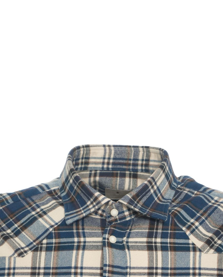 Bastoncino Multicolored Checked Long-Sleeve Shirt With Chest Pockets