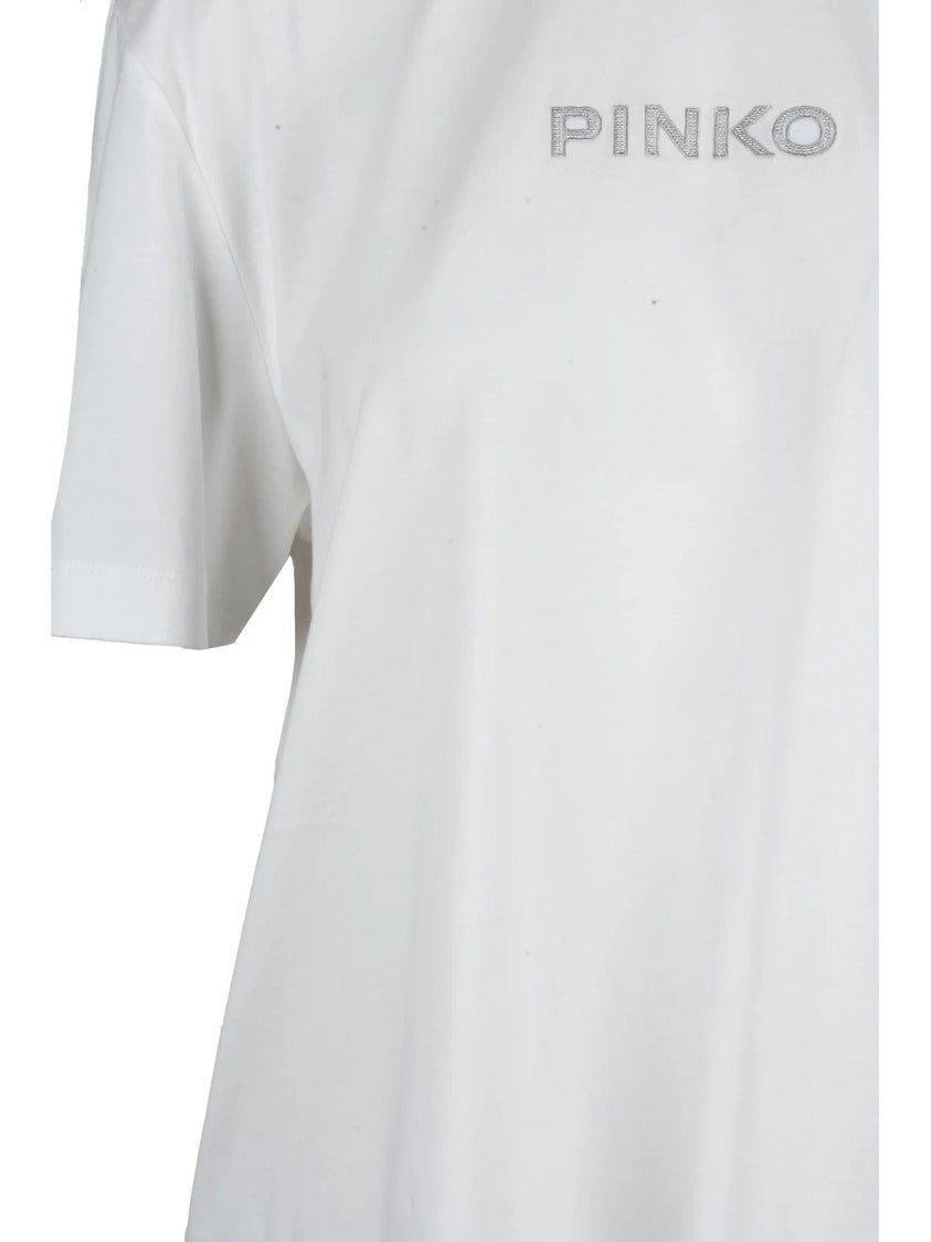 Pinko White Relaxed Fit Cotton T-Shirt