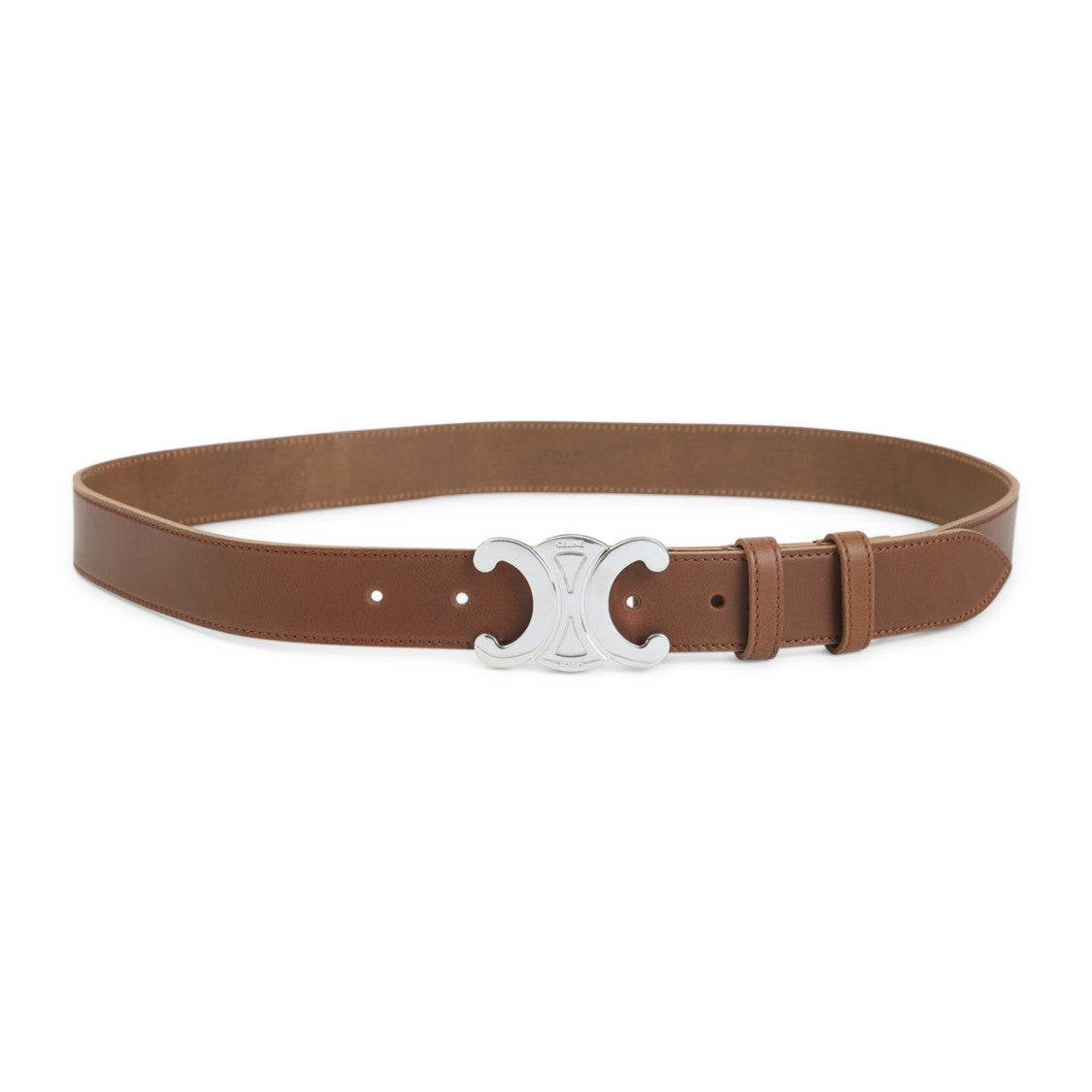 Celine 30Mm Brown Calf Leather Belt