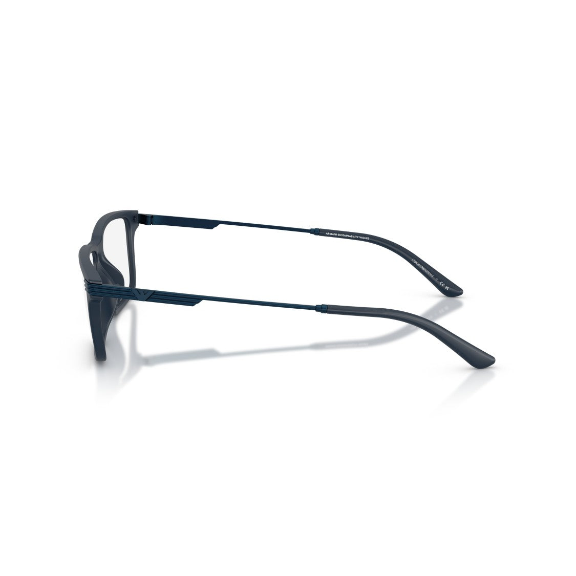 Emporio Armani 0Ea3268u Rectangular Black Eyeglasses With Matte Finish