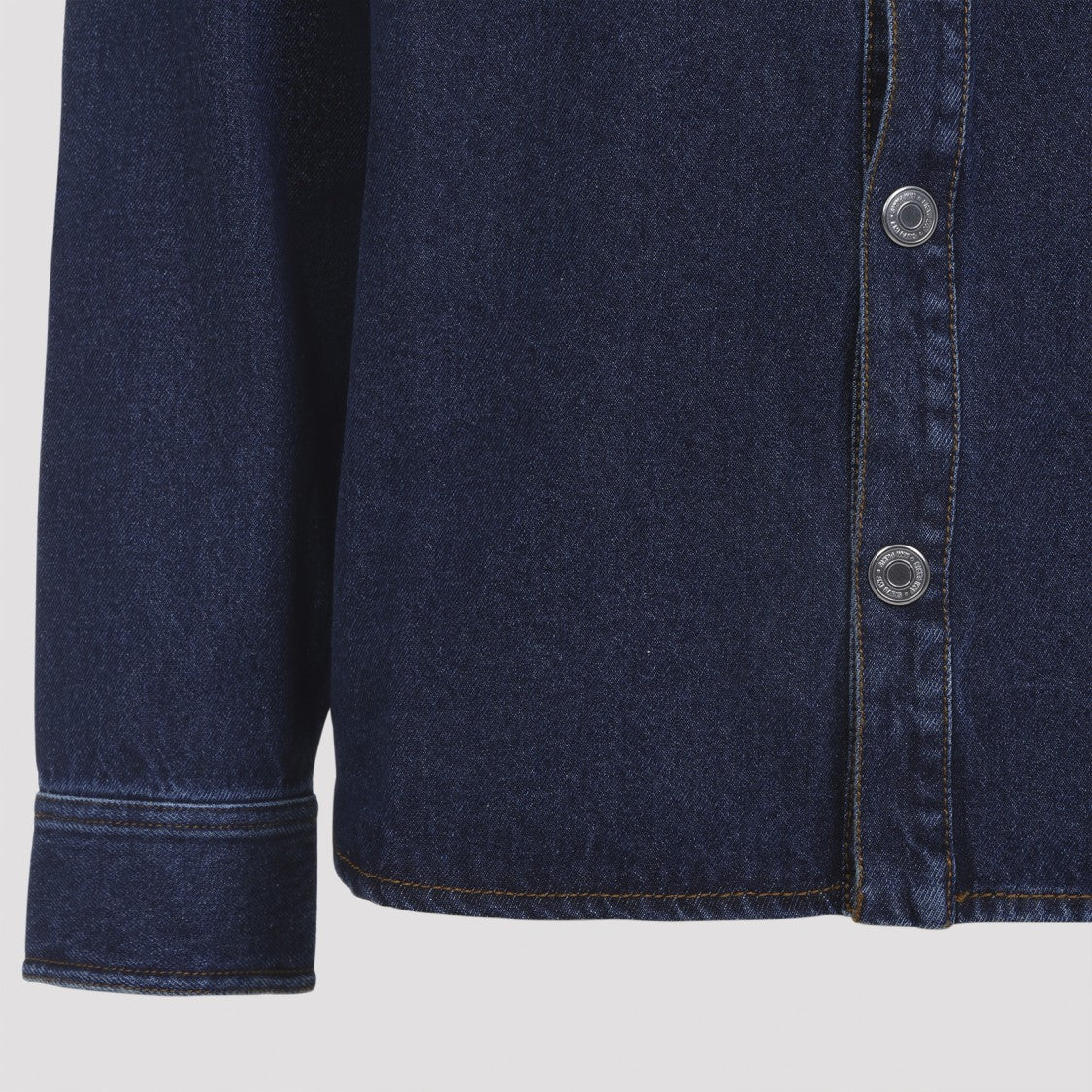 Ami Deep Indigo Blue Cotton De Coeur Overshirt