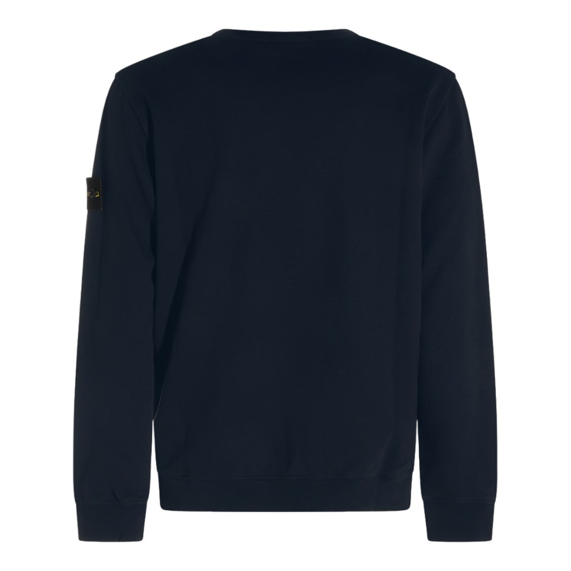 Stone Island Black Sweater With Classic Crew Neckline And Branded Patch