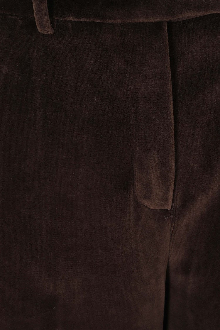 Circolo 1901 Straight Leg Velvet Pants With Smooth Texture