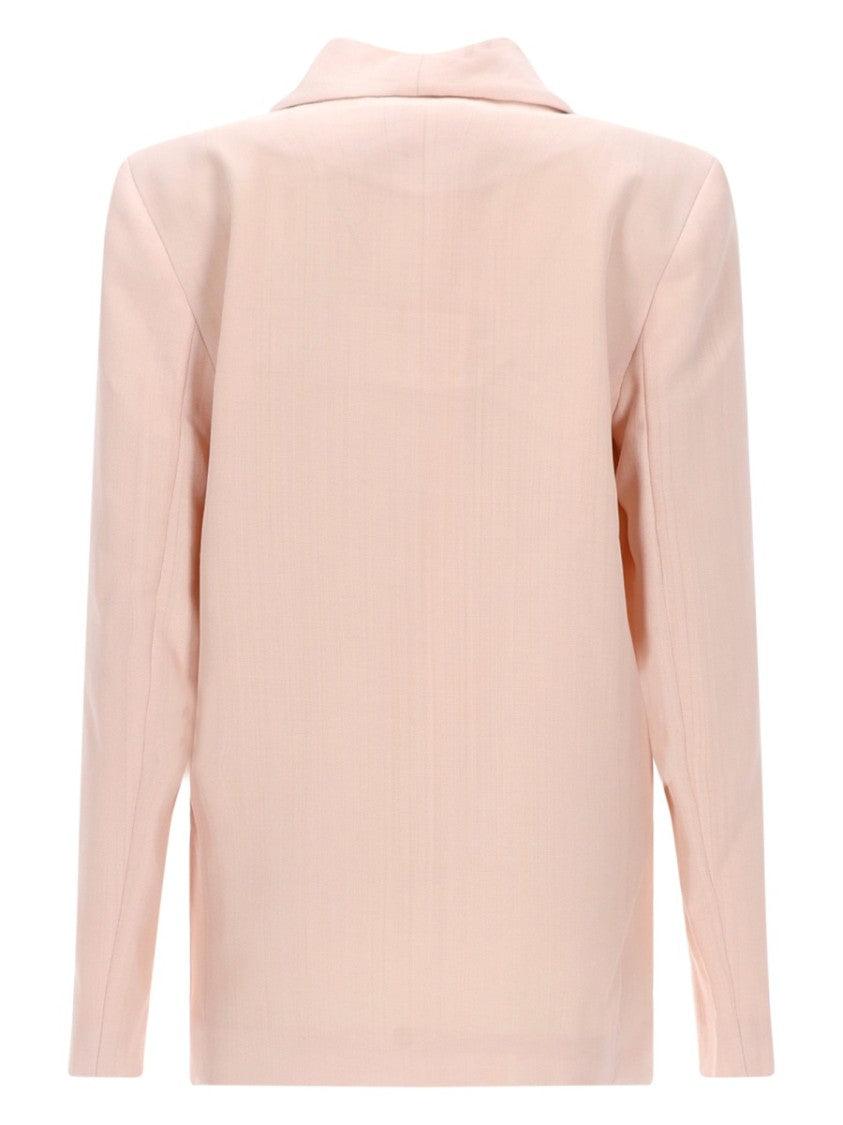 Loulou De Saison Minka Pastel Pink Shawl Blazer