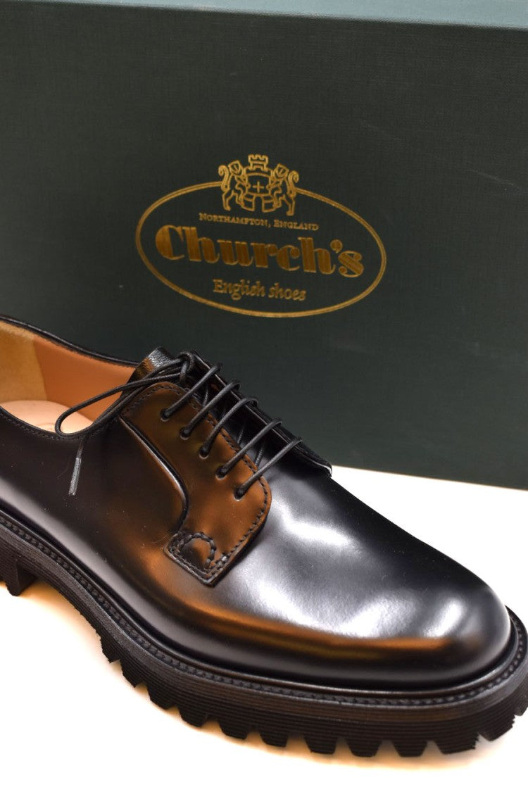 Church's Black Leather Lug-Sole Derby