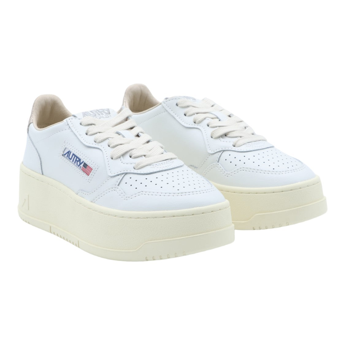 Autry Sneakers With Off-White Platform Sole And Metallic Accents