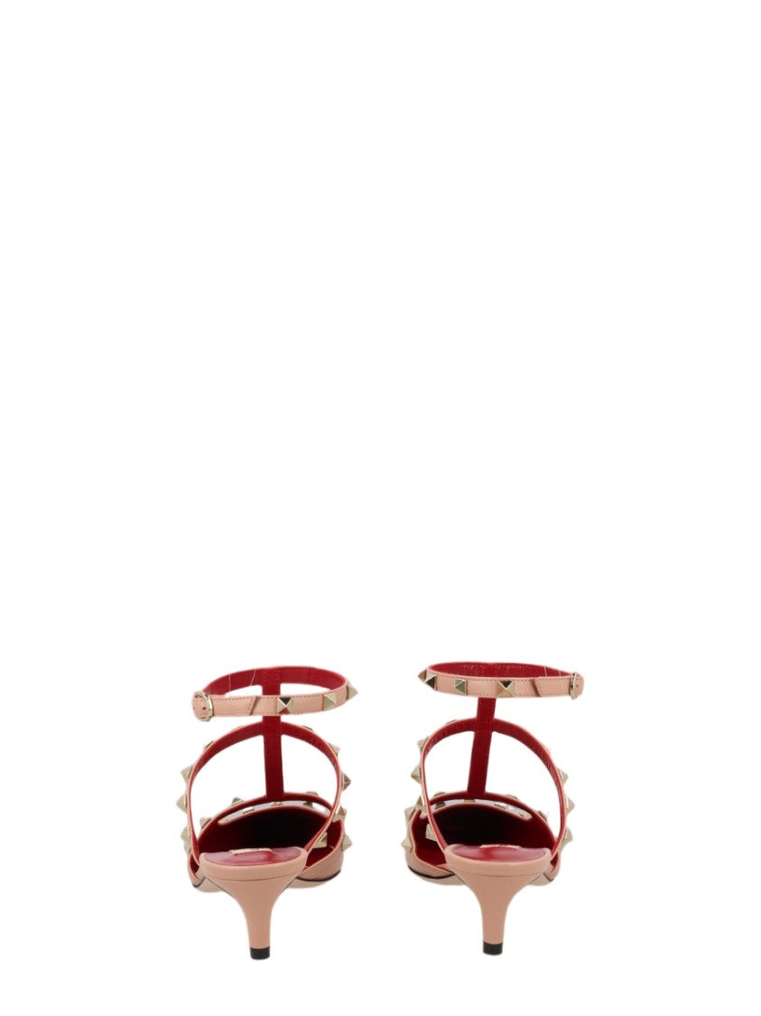 Valentino Garavani Rockstud Pointed-Toe Studded Goat Leather Pumps