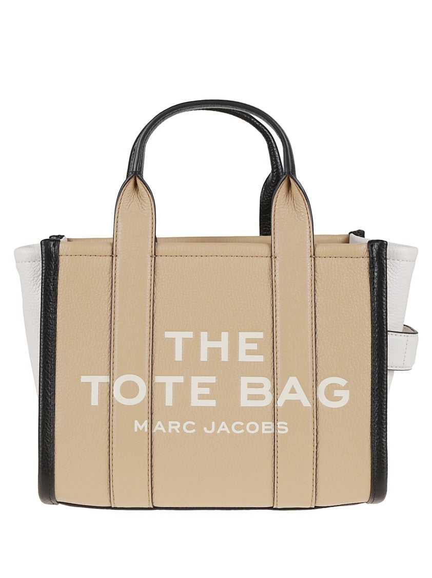 Marc Jacobs Two-Tone Leather Tote With Structured Silhouette