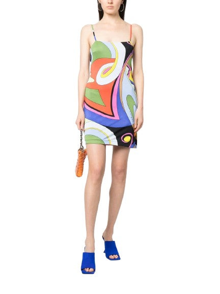 Moschino Multicolor Abstract Graphic Mini Dress