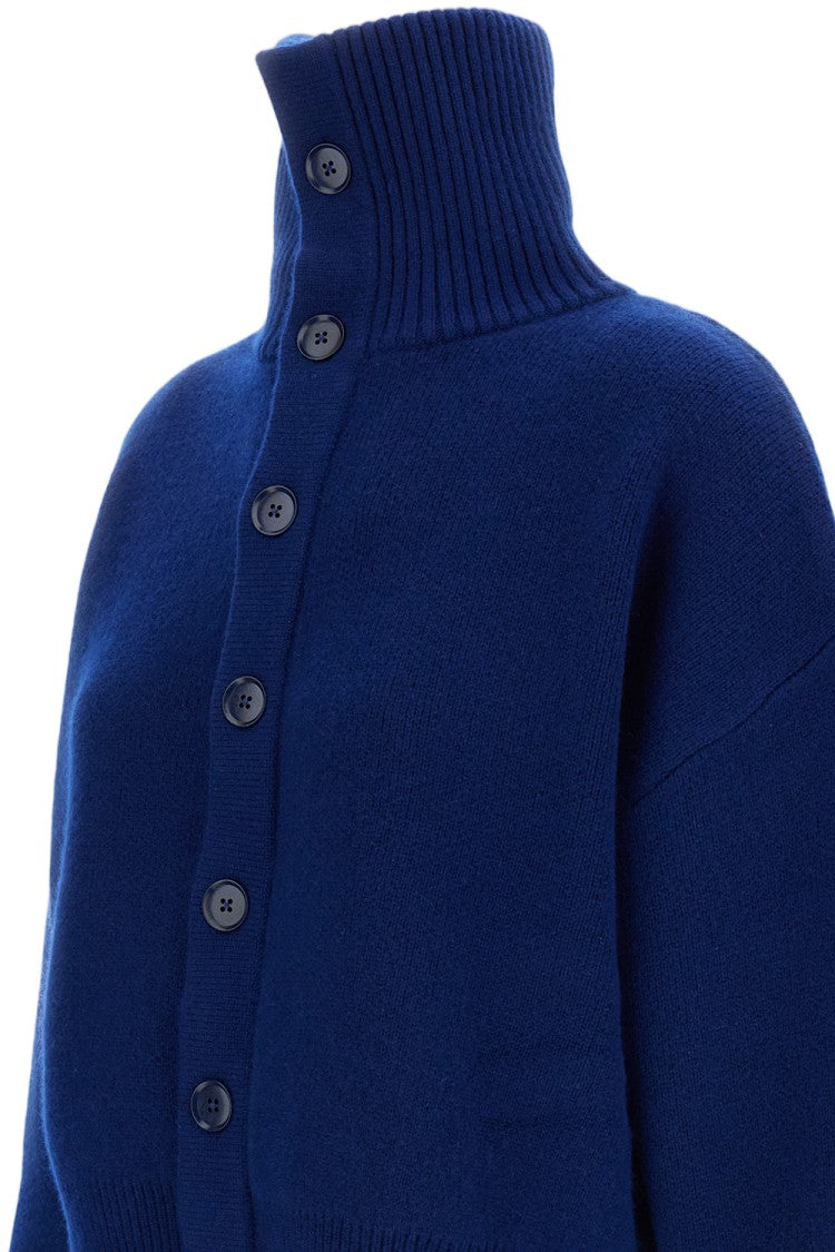 Extreme Cashmere Blue Cashmere N.377 Bomber Cardigan