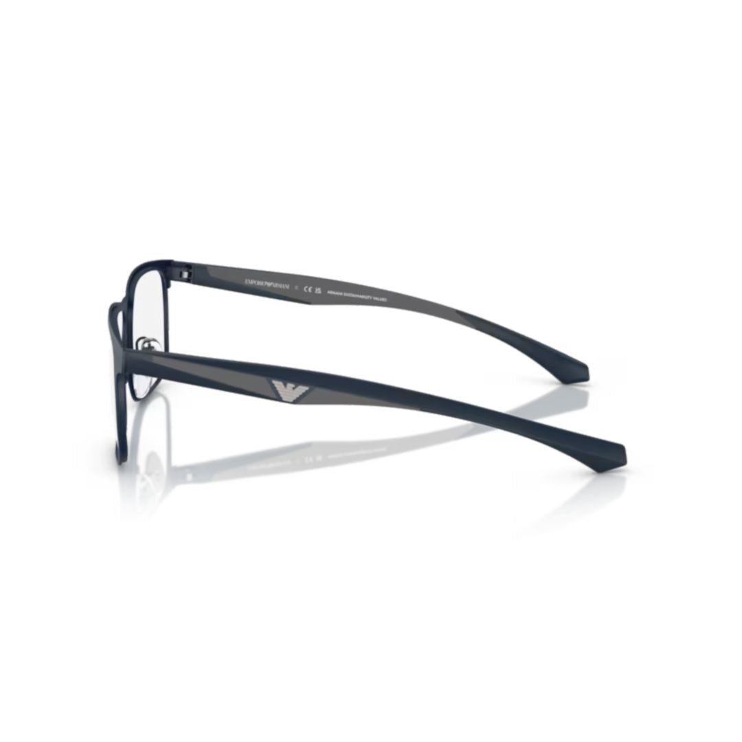 Emporio Armani 0Ea1163 Rectangular Matte-Finish Eyeglasses With Tapered Temples
