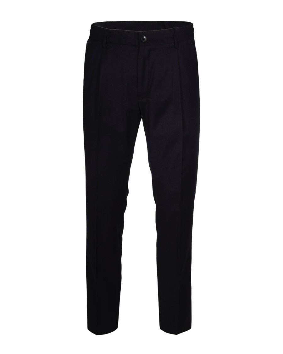 L.B.M. 1911 Tailored Black Virgin Wool Trousers