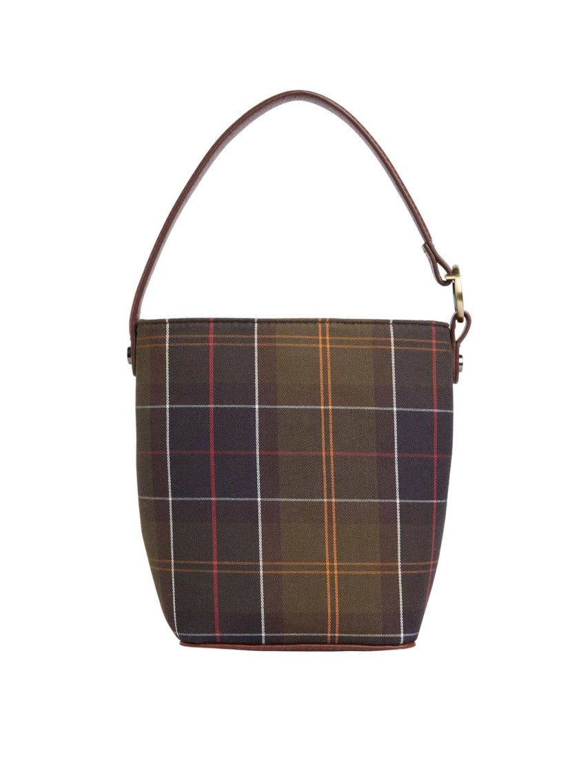Barbour Mini Bucket Bag With Classic Tartan Pattern
