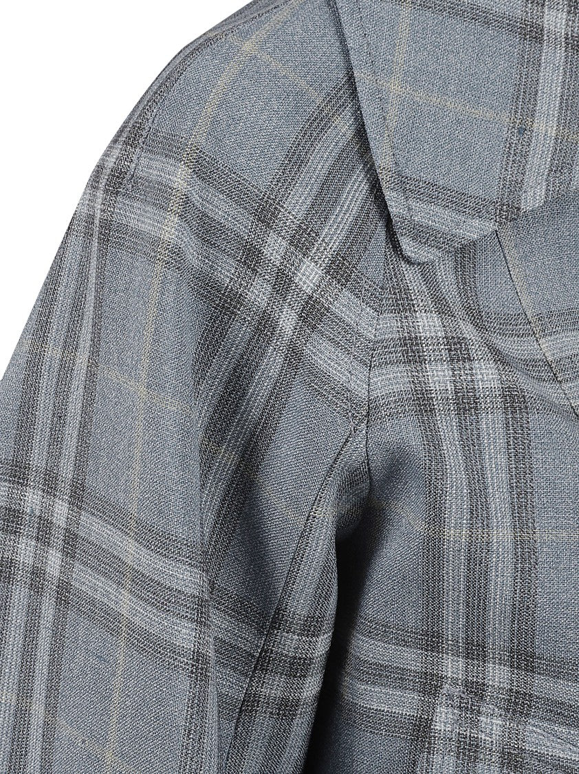 Burberry Cropped Plaid Double-Breasted Coat