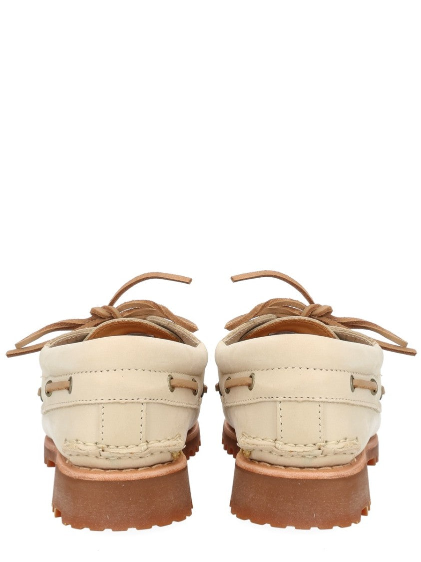 Timberland Light Beige Moc Toe Tread Boat Shoes