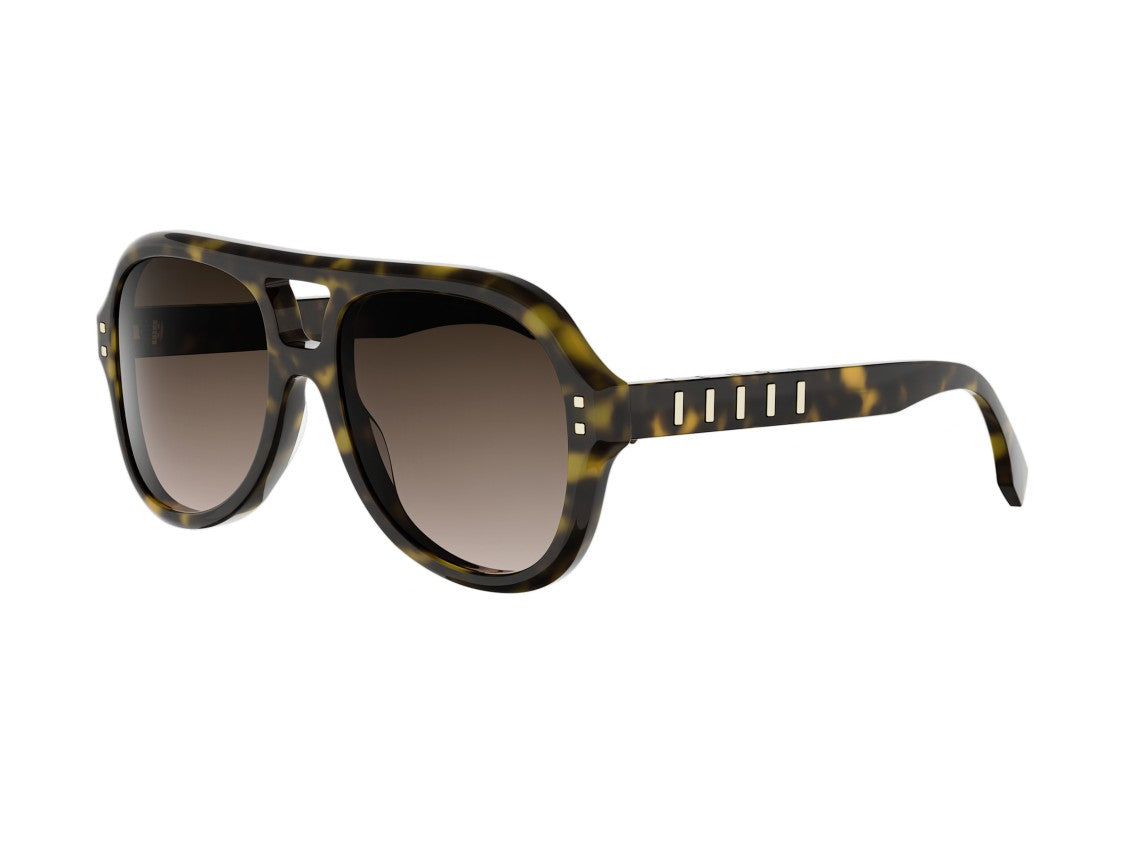 Fendi Fe40232i Tortoiseshell Aviator Sunglasses