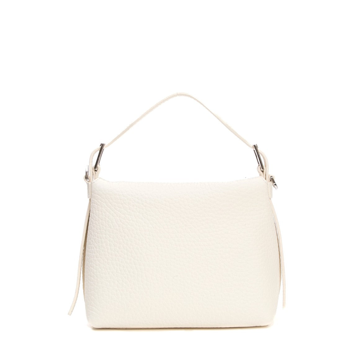 Orciani Soft White Leather Shoulder Bag