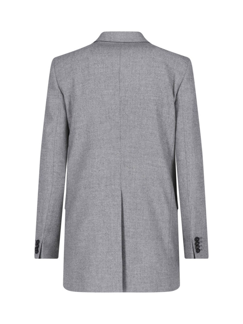 Tagliatore J-Jasmine Grey Virgin Wool Double-Breasted Blazer