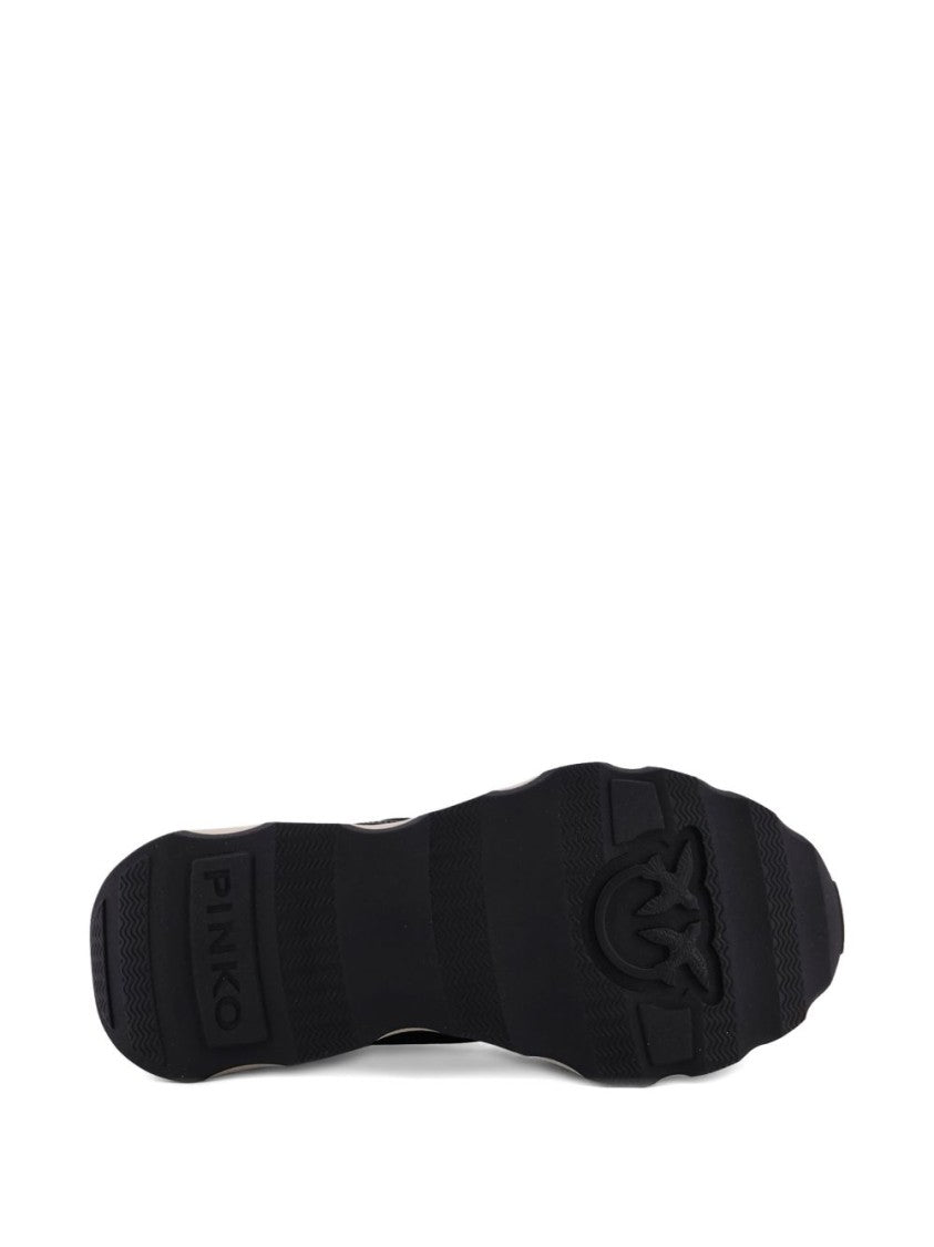 Pinko Lace-Up Black Mesh
