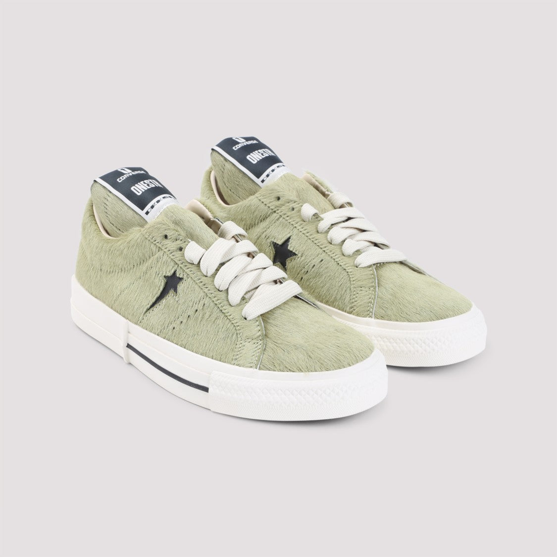 Rick Owens Drkshdw X Converse Onestr Acid Green Calf Hair Sneakers
