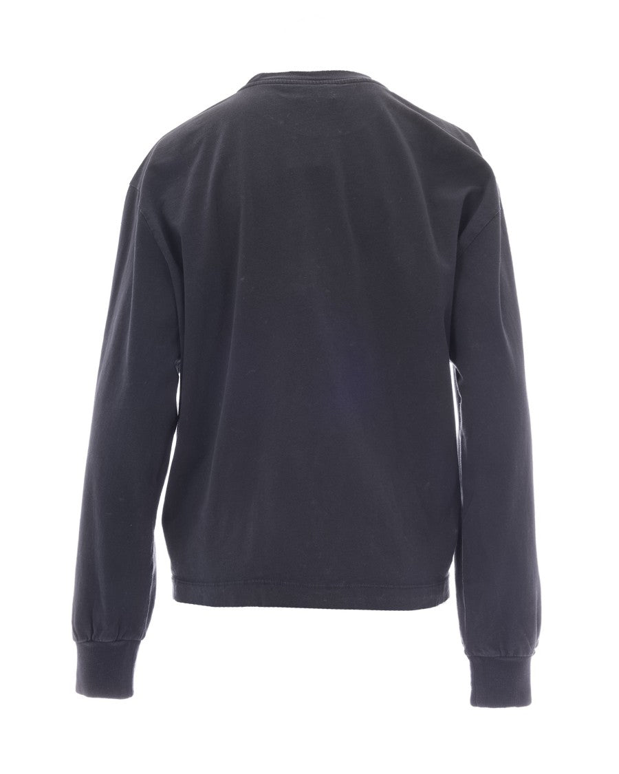 Ganni Long-Sleeve T-Shirt With Tiger Cub Graphic