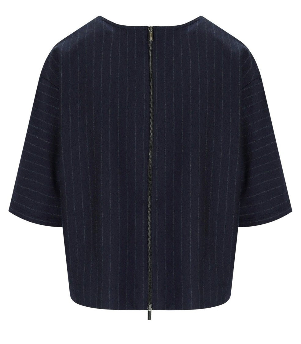 Max Mara Kaya Navy Blue Blouse