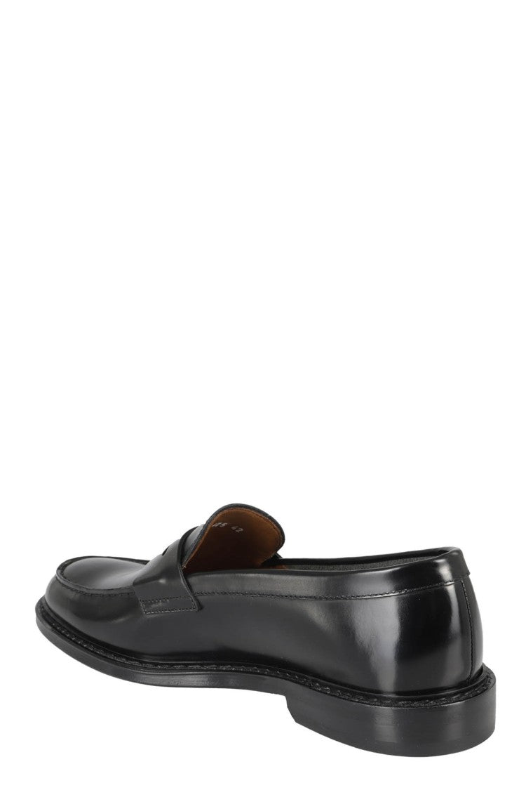 Doucal's Glossy Leather Penny Loafers