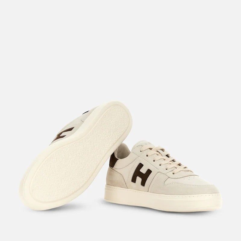Hogan Suede Leather Bold Logo Low-Top Sneakers