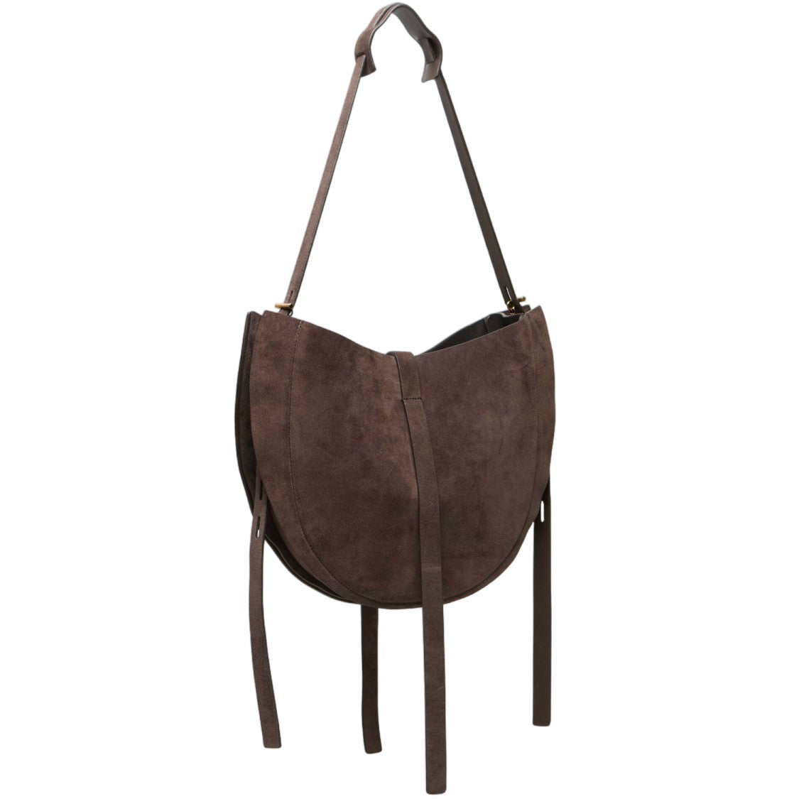 Minobossi Brown Lizzie Suede Handbag