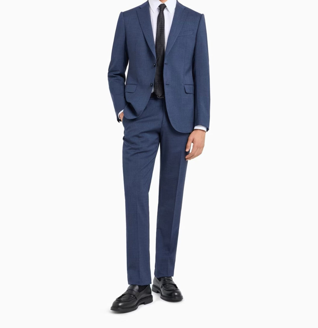 Emporio Armani Slim Fit Two-Piece Suit In Atlantic Deep