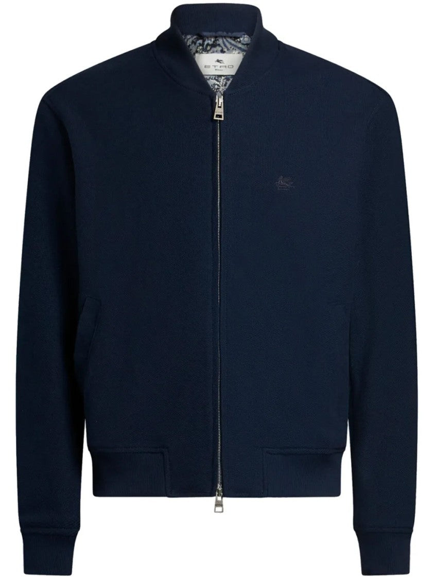 Etro Pegaso-Embroidered Casual Bomber Jacket