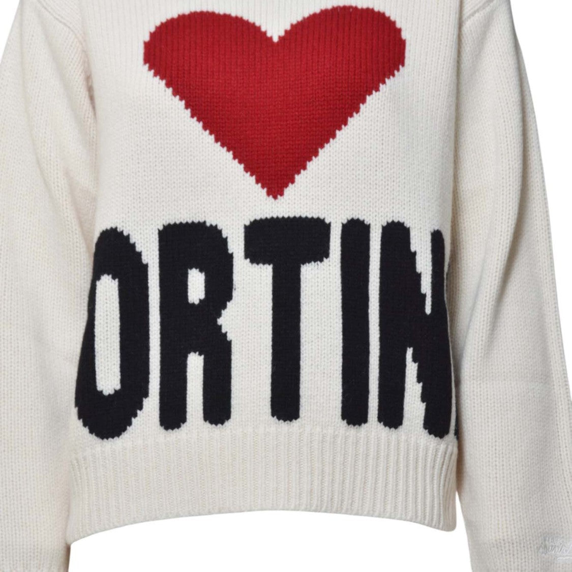 Mc2 Saint Barth Cream Knit Sweater With Classic Design And Relaxed Fit