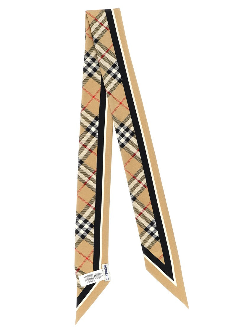 Burberry Silk Twill Bandeau With Pattern Check