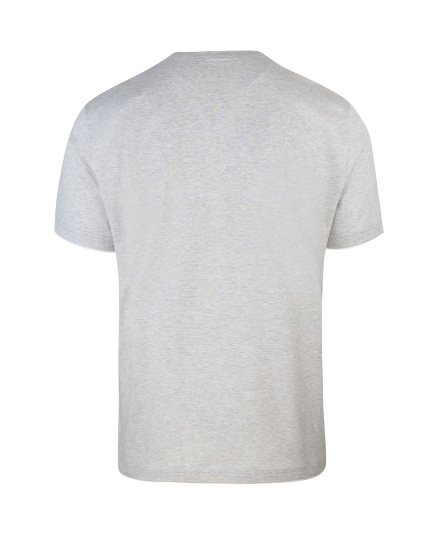 Eleventy Light Grey Cotton Crew Neck T-Shirt